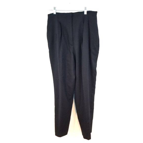 Lord & Taylor Pants - Lord & Taylor Size 14W Black Wool Dress Pants Tapered Leg